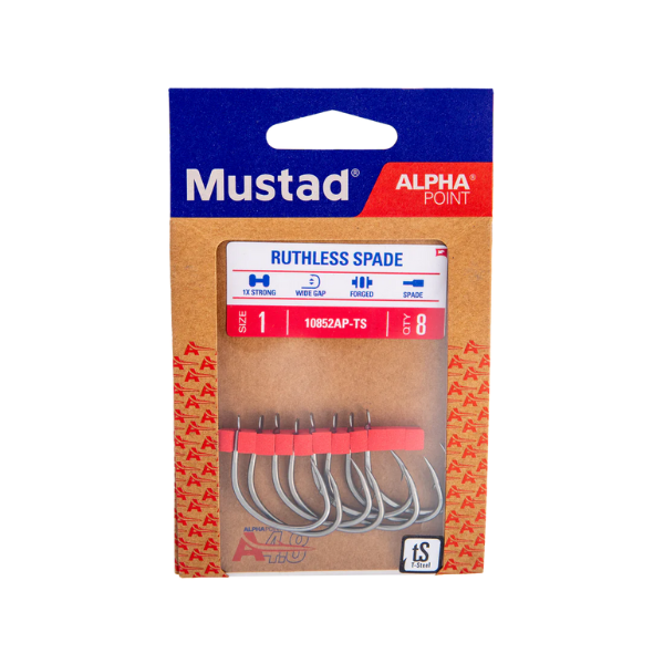 Mustad 10852AP-TS Ruthless Spade Hook