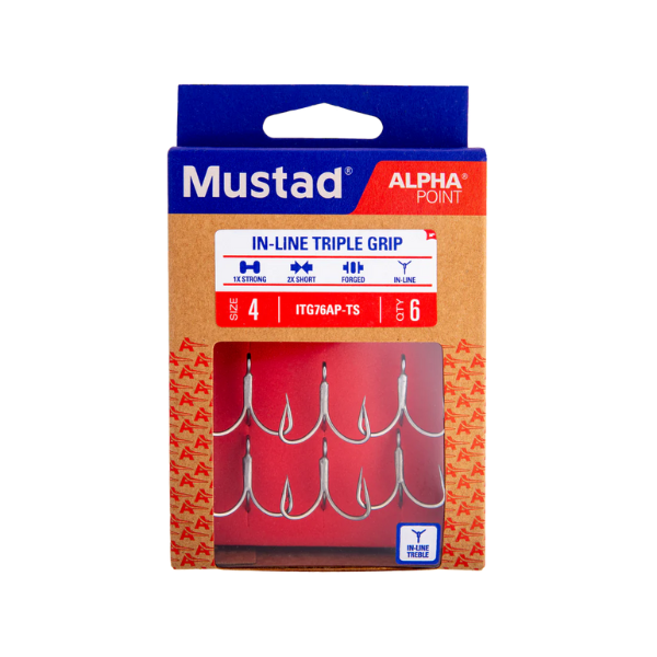 Mustad ITG76AP-TS In-Line Triple Grip Hook