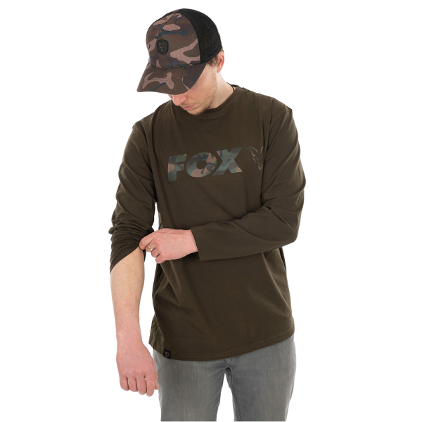 FOX LONG SLEEVE KHAKI/CAMO T-SHIRT