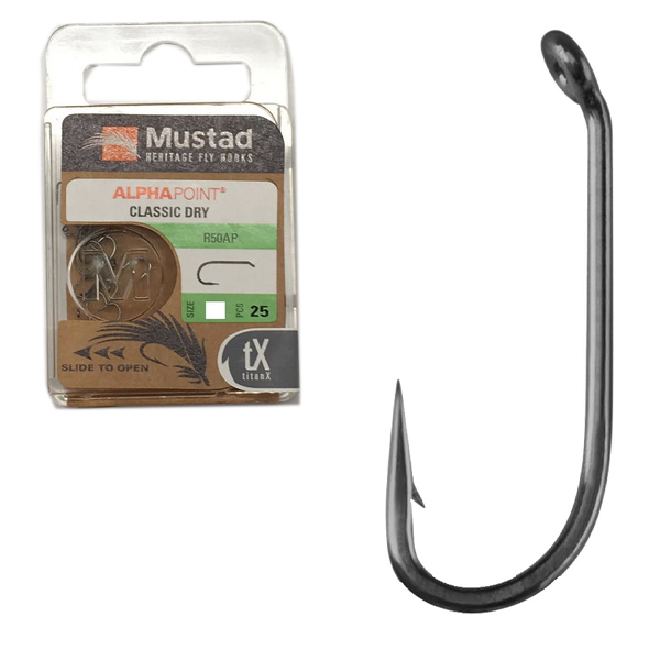 MUSTAD Dry Fly Hook,R50AP-TX, 25kom