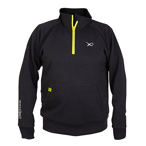 Matrix Minimal Black/Marl + Lime 1/4 Zip