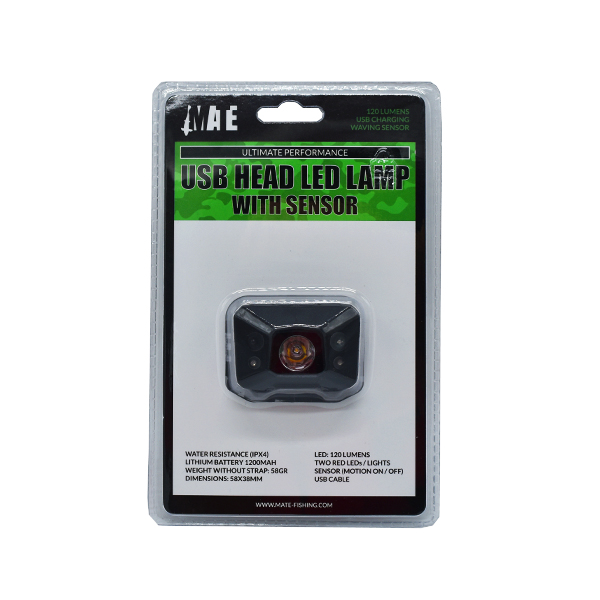 MATE USB Head Lamp W/Sensor