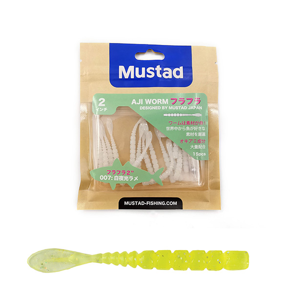 Mustad Soft Worms Fla 5cm, 15kom