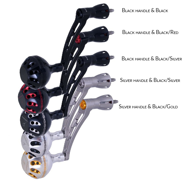 Gomexus Black handle HUNTER 68mm Jigging Handle with GALAXY knob