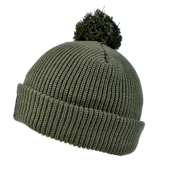 Mate Beanie Green With Rubber Label