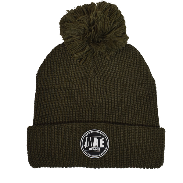 Mate Beanie Green With Rubber Label