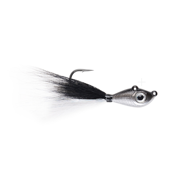 Mustad Big Eye Bucktail Jig Black Silver