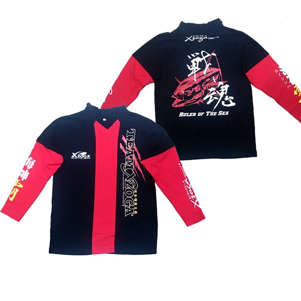 Xzoga V-Neck T-Shirt Long sleeve 2017 Crna