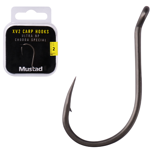 Mustad 60554NP-TX Ultra Carp XV2 Chodda Special Hook