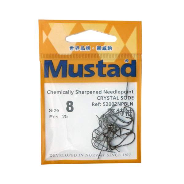 Mustad 50002NP-BLN Crystal Sode Hooks