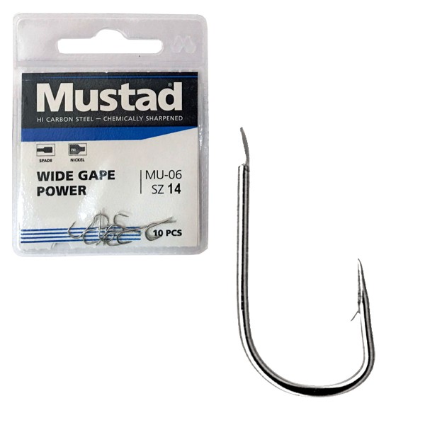 Mustad MU06-60005NP-NI WIDE GAPE POWER