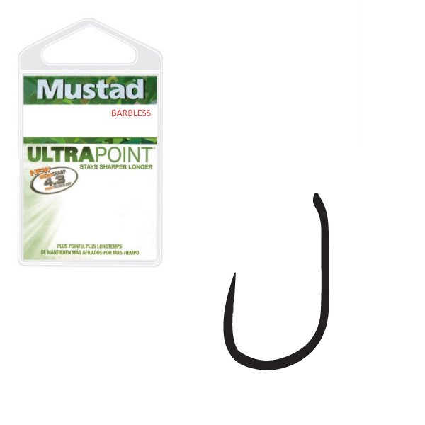 Mustad 60542NP-BM Carp XV2 Barbless Wide Gape