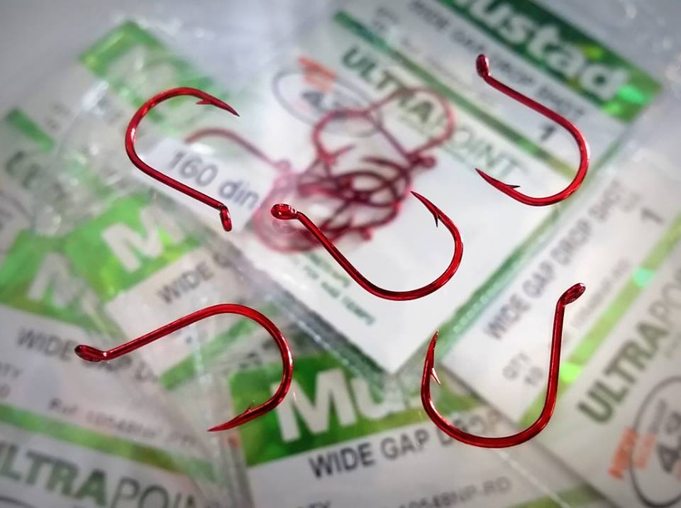Mustad 10548NP-RD WIDE GAPE DROP SHOT