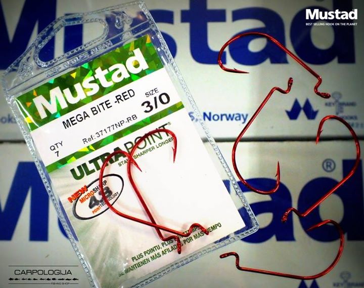 Mustad 37177NP-RB MEGA BITE RED