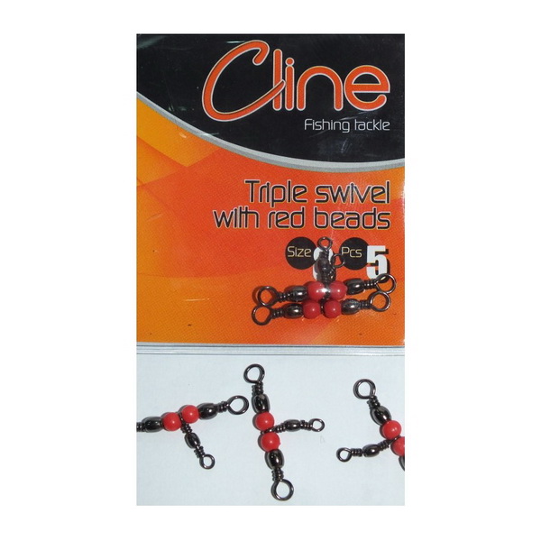 C Line TRIPLE SWIVEL WITH RED BEADS