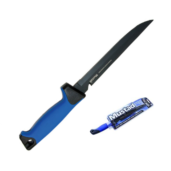 Mustad 8″ Serrated Fillet Knife w/DuPont Teflon Coating