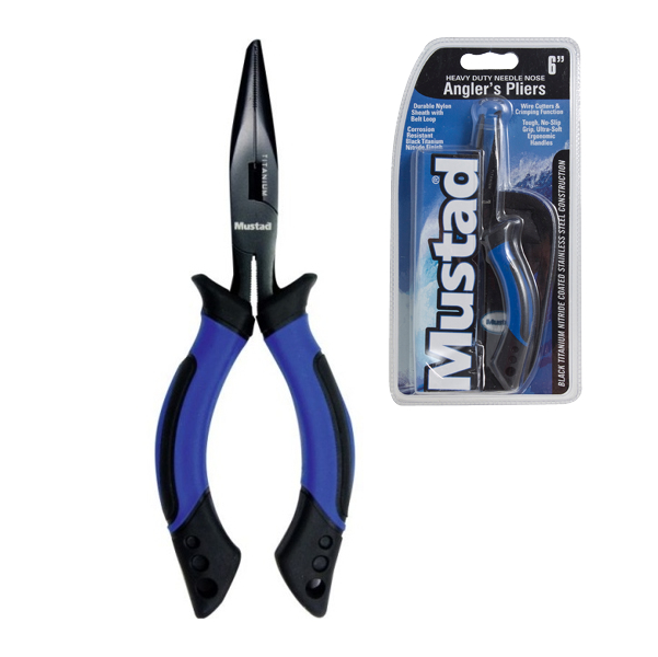 Mustad 6″ Soft Grip Plier with Rubber Holster