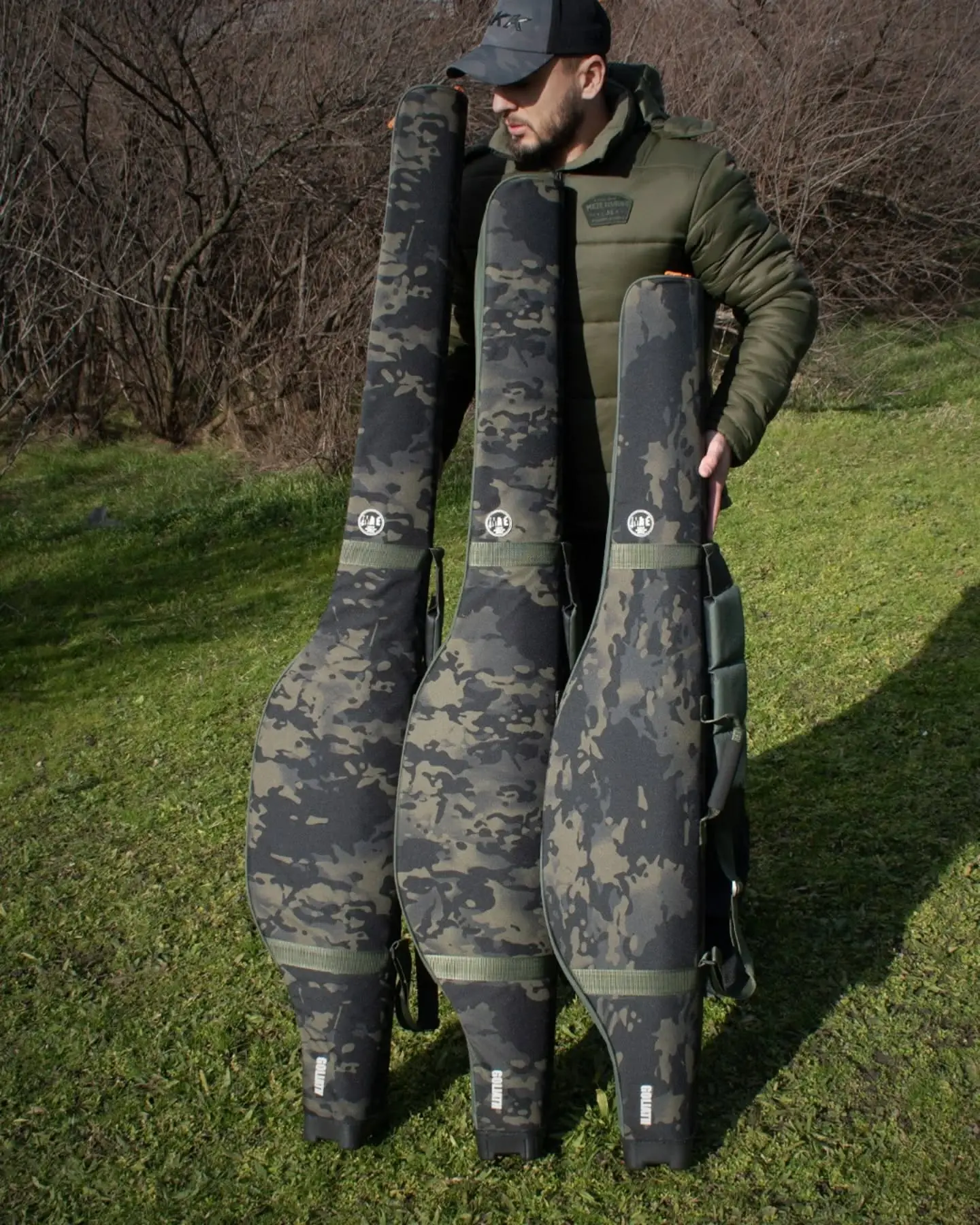 MATE GOLIATH CAMO HARD CASE ROD BAG 2 COMPARTMENTS