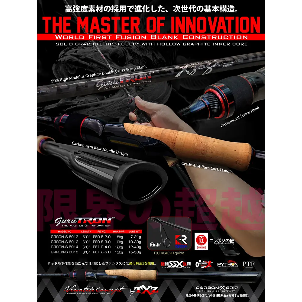 Xzoga Gurutron S – 182cm, max drag 10kg, lure weigth 10-30gr