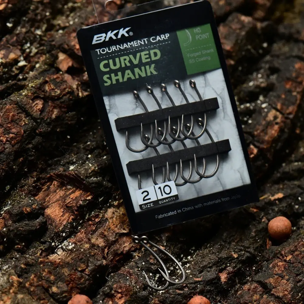 BKK TOURNAMENT CARP CURVED SHANK 10kom