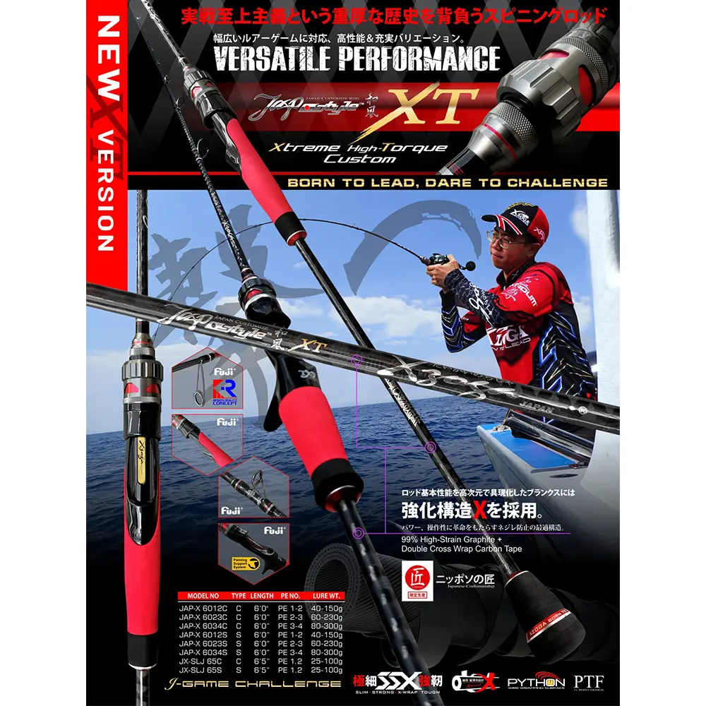 XZOGA ROD JAPAN STYLE JAP-X – 6’0ft, 183cm, 80-300gr, JAP-X 6023S (spinning)
