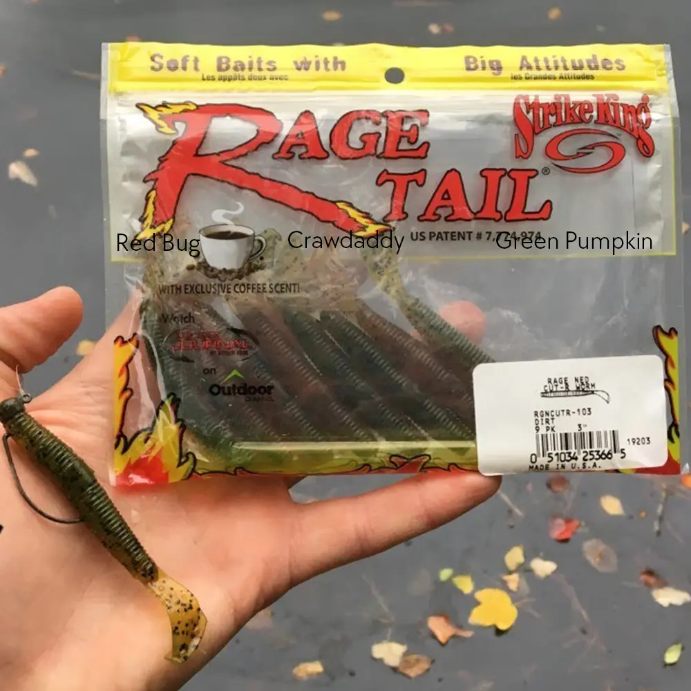 STRIKE KING RAGE NED CUT-R WORM 7.5cm 9kom
