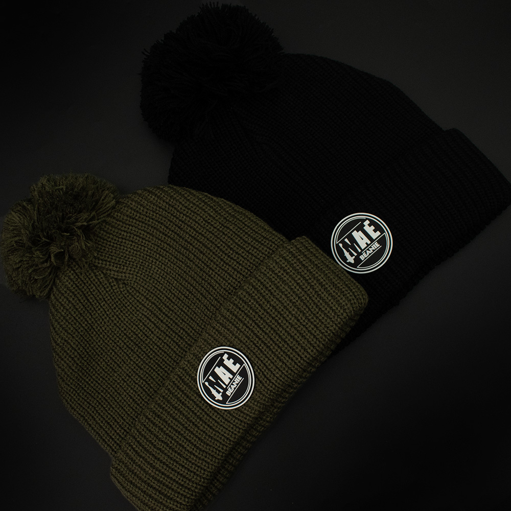 Mate Beanie Green With Rubber Label