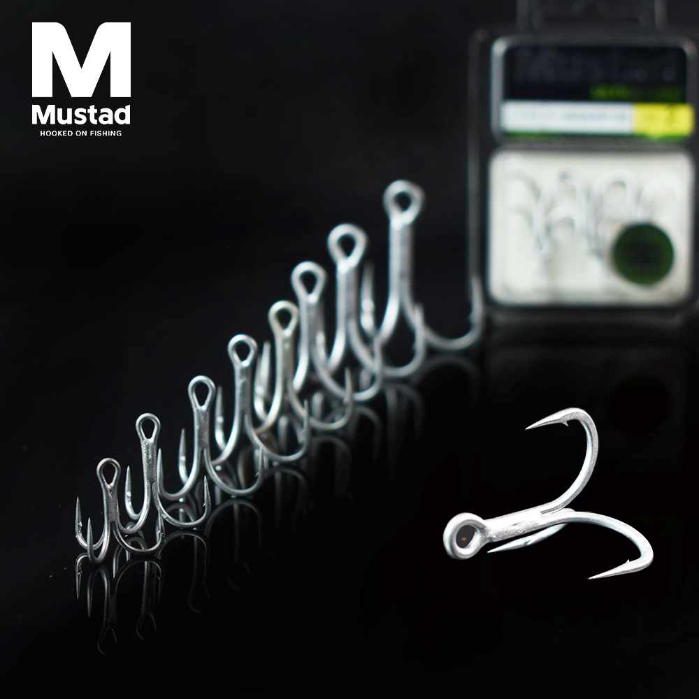 Mustad 36330NP-DS Inline 4x Strong Treble Hook (50kom)