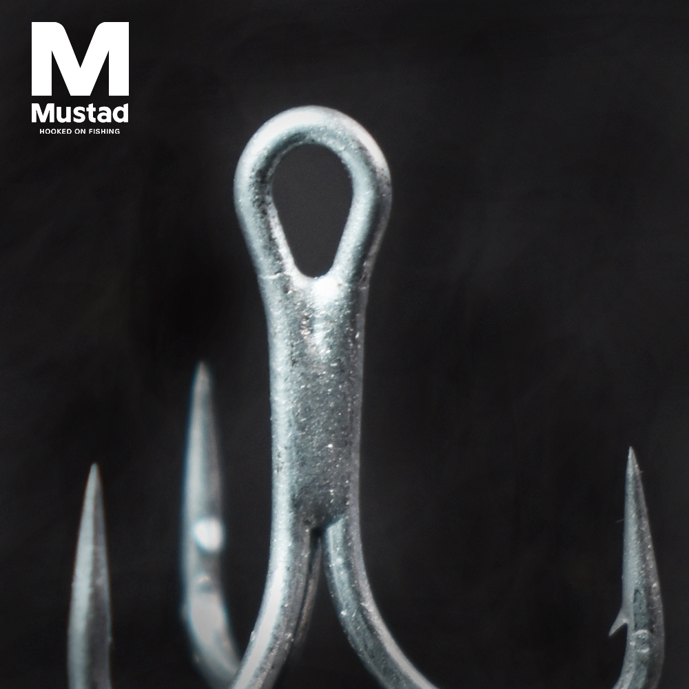 Mustad 36330NP-DS Inline 4x Strong Treble Hook (50kom)