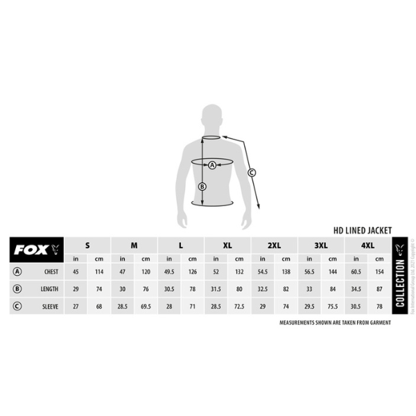 FOX COLLECTION HD LINED JACKET  Small