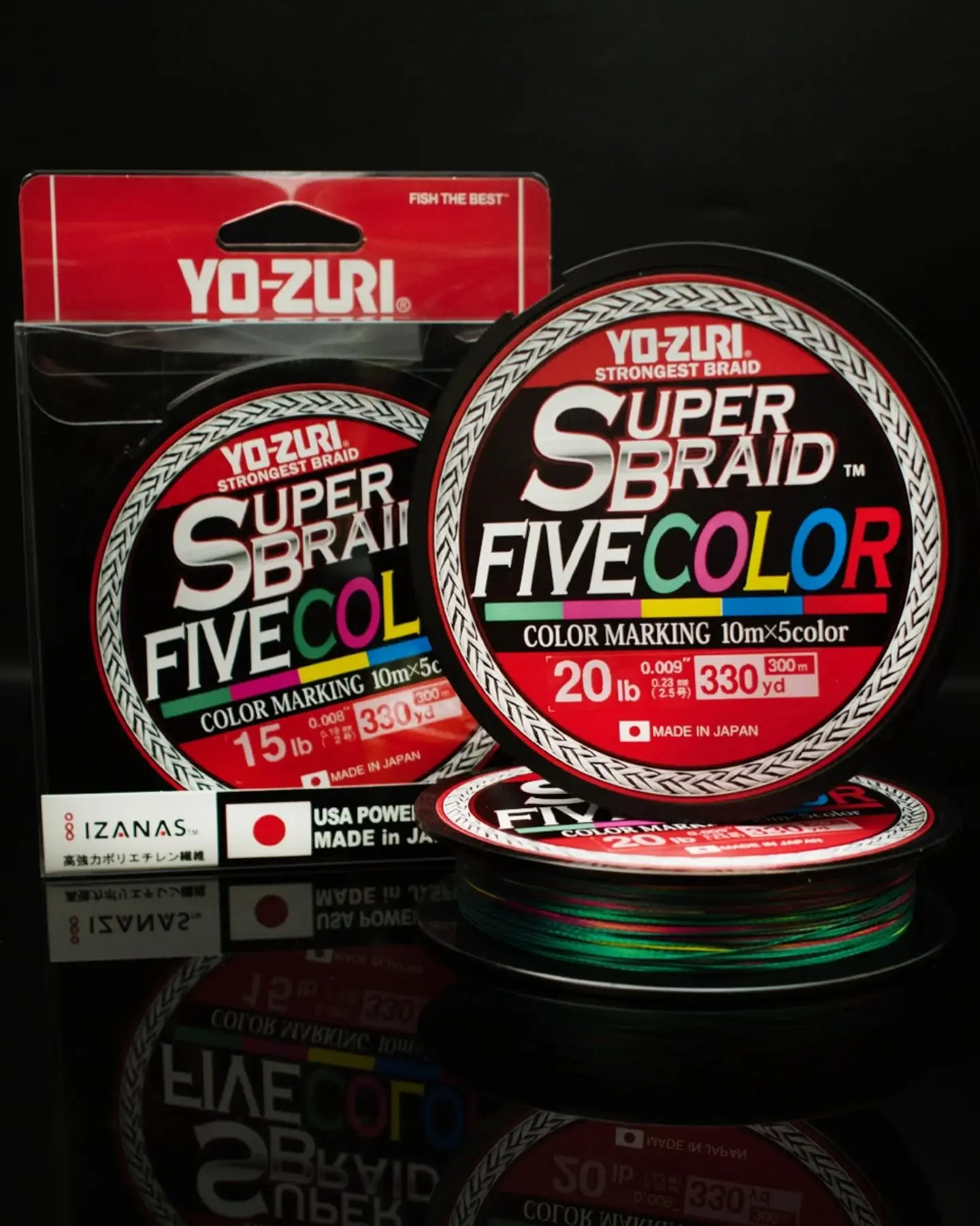 YO-ZURI SUPERBRAID FIVE COLOR 330YDS