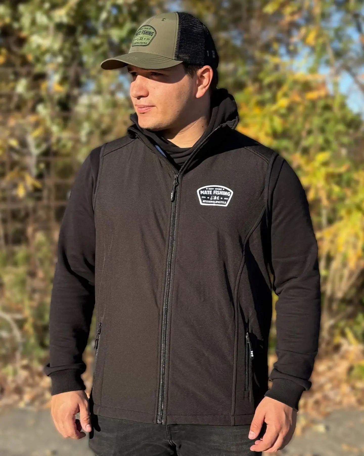 MATE SHELL&FLEECE VEST BLACK