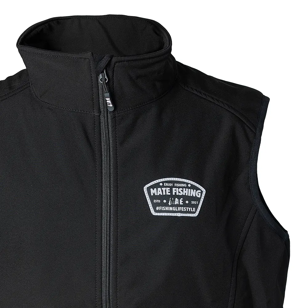 MATE SHELL&FLEECE VEST BLACK