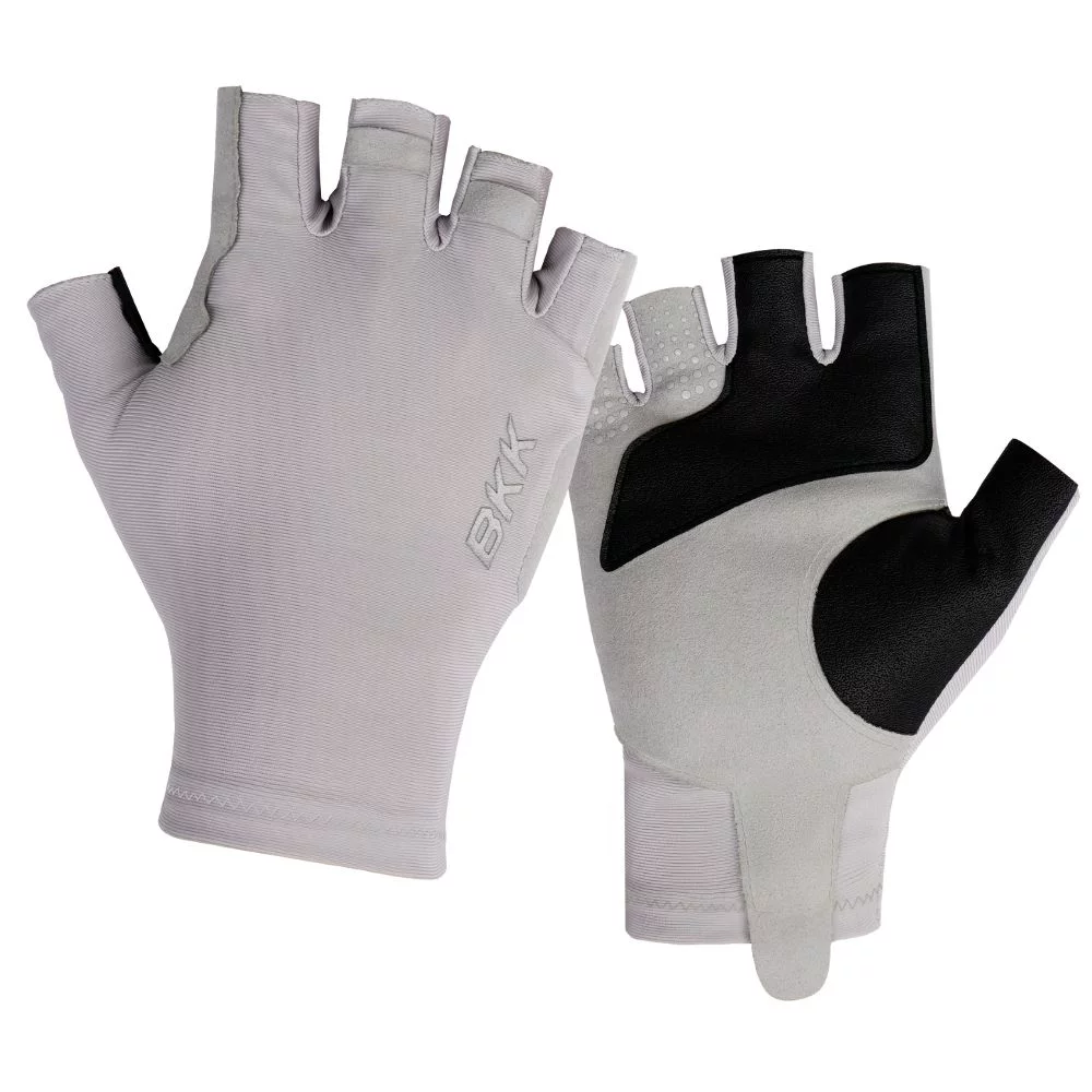 BKK NEW Half Finger Gloves 2,Light Grey