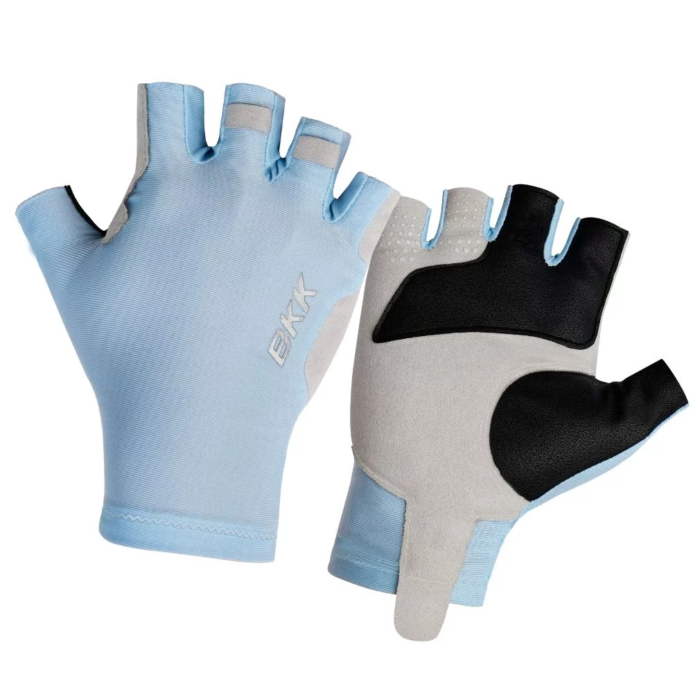 BKK NEW Half Finger Gloves 1,Light Blue
